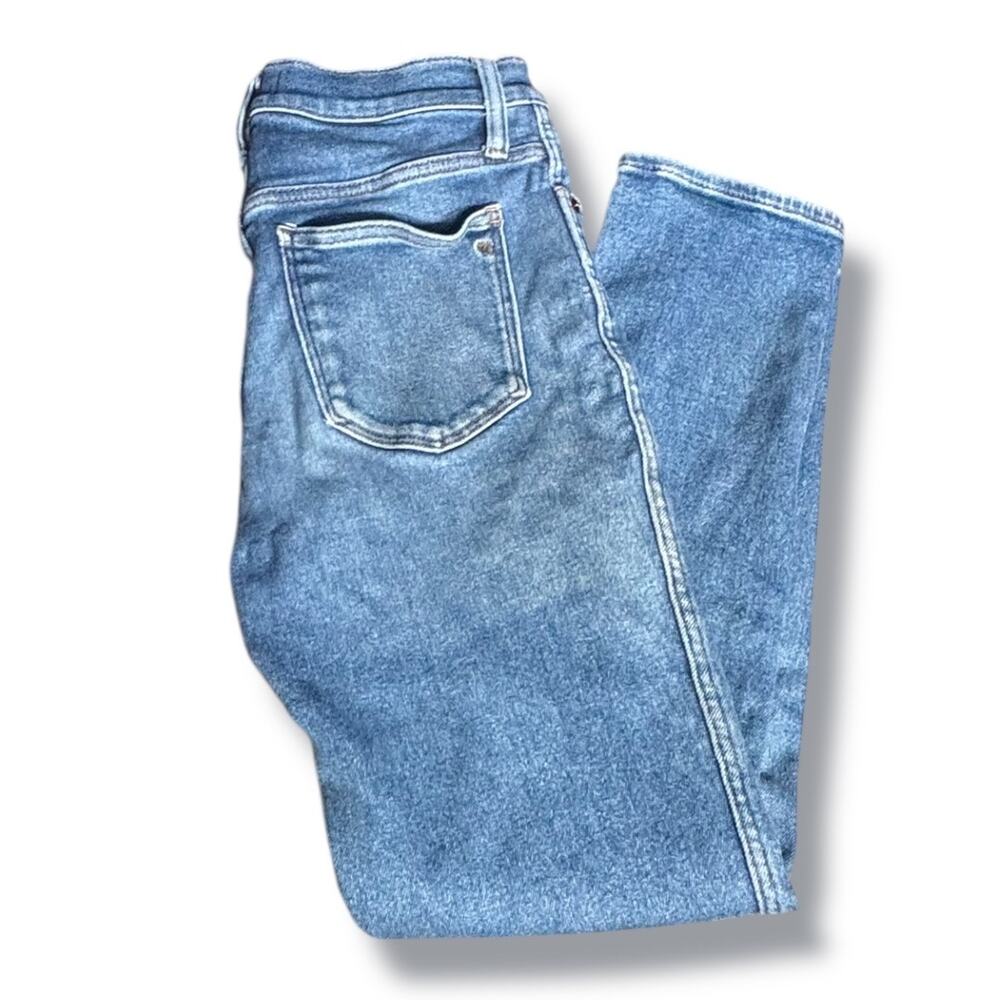 Madewell Stovepipe Jeans Size 26 Blue High Rise Straight Leg Stretch Denim